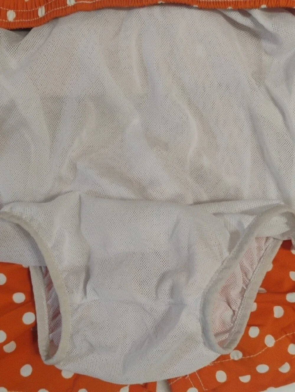 Polo by Ralph Lauren Orange Polka Dot Swim Trunks